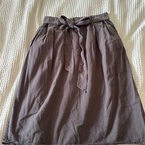 Roolee Brown A-Line Skirt with Tie Front